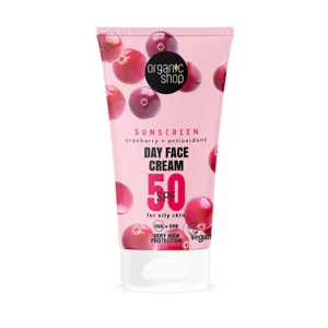 Organic Shop Cranberry Crema Facial De Dia SPF 50 50ml