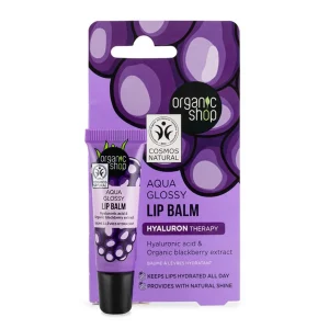 Organic Shop Aqua Glossy Balsamo Labial Blackberry